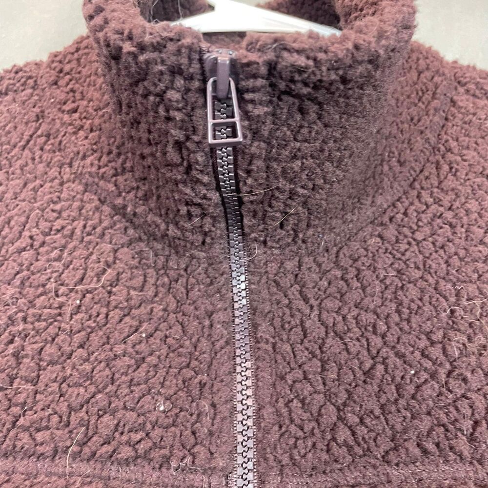 Old Navy Fleece Jacket Men's XL Brown Zip Front Warm Soft Full Zip - Picture 4 of 9